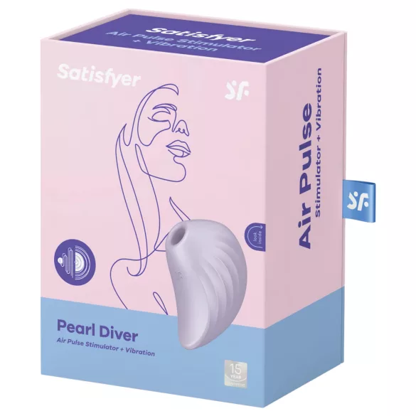 Satisfyer Pearl Diver - klitorālais vibrators ar gaisa viļņiem violets