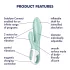 Satisfyer Air Pump Bunny 5 - lietotnes vadāms pumpējams vibrators (mētra)
