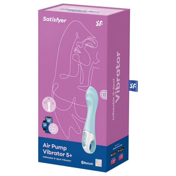 Satisfyer vibrators ar gaisa sūkni, pumpējams, zils