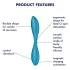 Satisfyer G-spot Flex 1 - uzlādējams ūdensizturīgs G-punkta vibrators zaļš