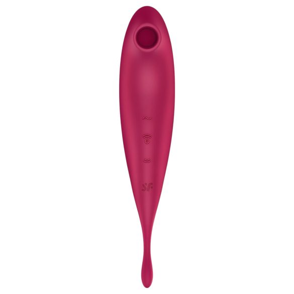 Satisfyer Twirling Pro - klitora vibrators un stimulators 2in1 sarkans