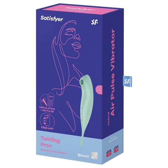 Satisfyer Twirling Pro - klitora vibrators 2in1, mintzaļa