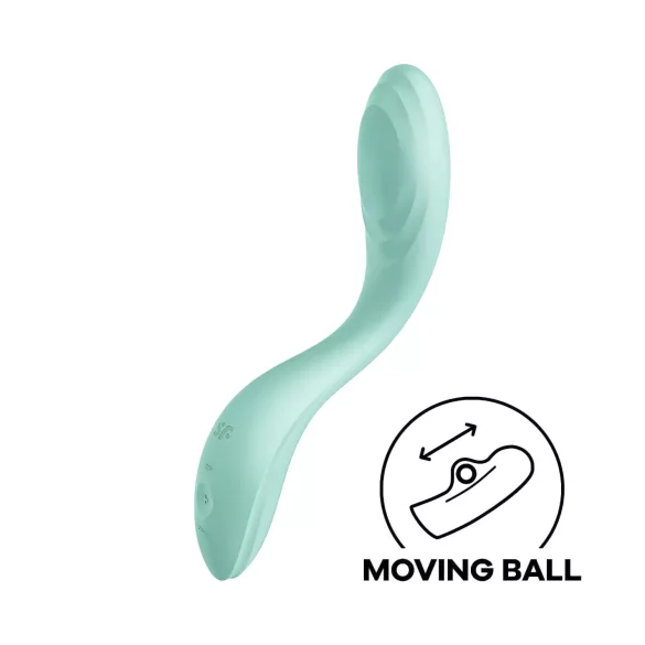 Satisfyer Rrrolling - G-punkta vibrators ar kustīgām bumbiņām, zaļš