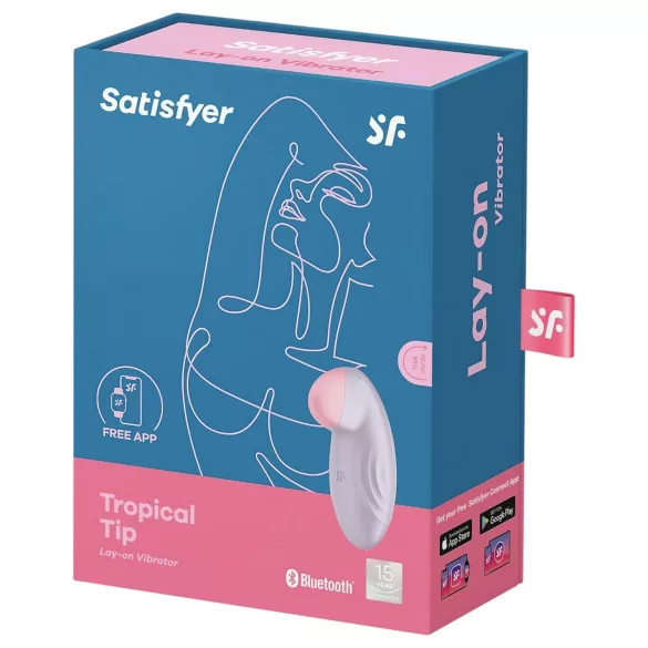 Satisfyer Tropical Tip - lietotnes vadāms klitora vibrators (violets)