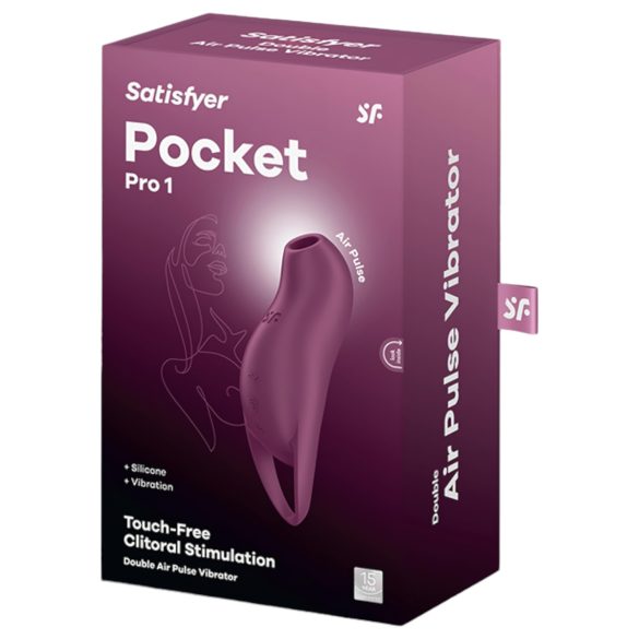 Satisfyer Pocket Pro 1 - klitora stimulators ar gaisa viļņiem uzlādējams violets