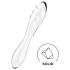 Satisfyer Dazzling Crystal 1 - stikla divpusējs dildo caurspīdīgs