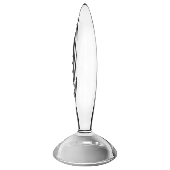 Satisfyer stikla dildo ar izciļņiem caurspīdīgs