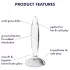 Satisfyer stikla dildo ar izciļņiem caurspīdīgs