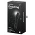 Satisfyer Dazzling Crystal 1 - divpusējs stikla dildo (melns)