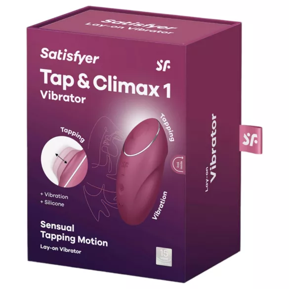 Satisfyer Tap & Climax 1 - divfunkcionāls vibrators un klitora stimulators sarkans