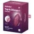 Satisfyer Tap & Climax 1 - divfunkcionāls vibrators un klitora stimulators sarkans