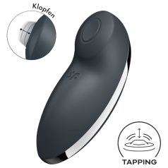   Satisfyer Tap & Climax 2 - klitora vibrators ar vibrāciju 2in1 pelēks