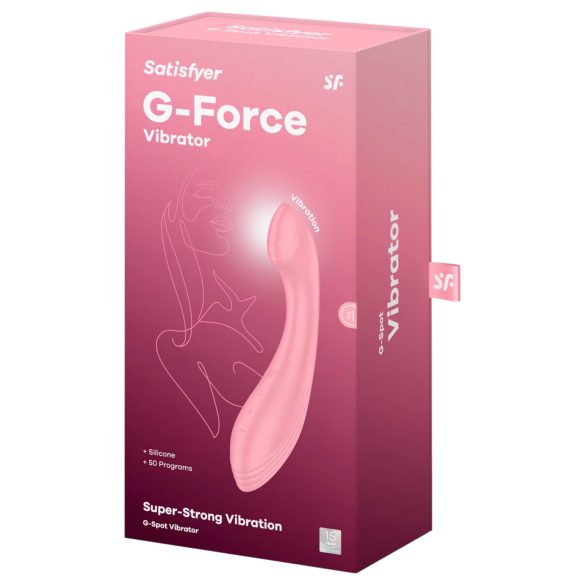 Satisfyer G-Force - uzlād. ūdensizt. G-punkta vibrators (rozā)