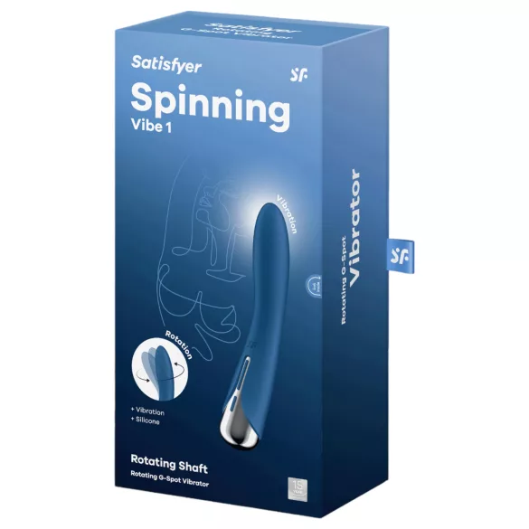 Satisfyer G-punkta vibrators ar rotējošu uzgali zils