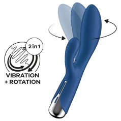   Satisfyer Spinning Rabbit 1 - griežams klitora vibrators (zils)