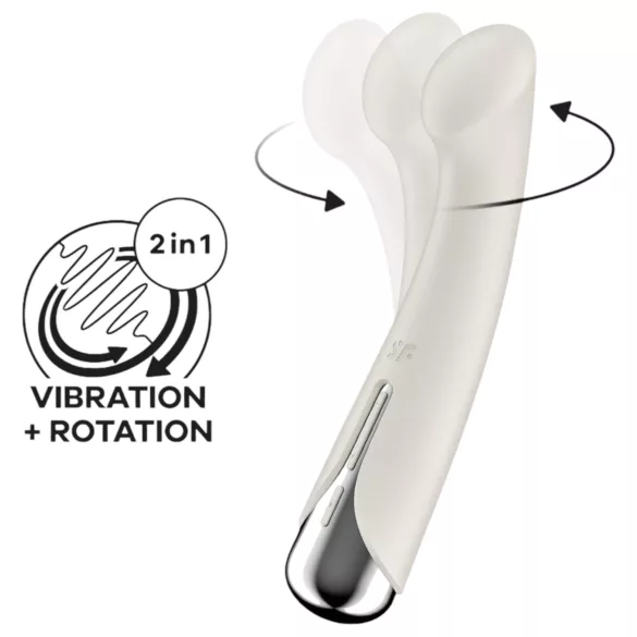 Satisfyer G-punkta vibrators ar rotējošu galviņu, bēšs