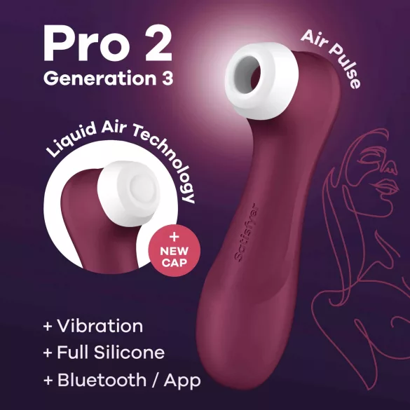 Satisfyer Pro 2 Gen3 - klitora stimulators ar gaisa viļņiem sarkans