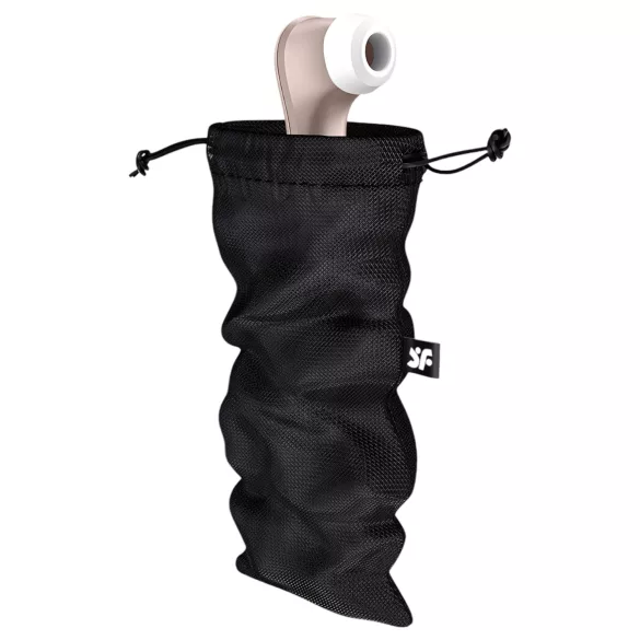 Satisfyer Treasure Bag L - diskrēts uzglabāšanas maisiņš vidējs melns