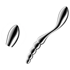   Satisfyer Star Force 1 - metāla dildo ar bumbām sudraba krāsā