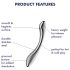 Satisfyer Pure Gravity 1 – rievots tērauda dildo (sudrabs)