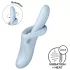 Satisfyer Heat Flex 4 - sildošs vibrators ar klitora rokturi (zils)
