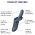 Satisfyer Heat Flex 4 - vibrators ar klitora stimulatoru un sildīšanu, pelēks