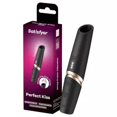 Satisfyer vibrators lūpukrāsas formā, melns