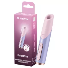   Satisfyer Bold Kiss - gaisa viļņu lūpu krāsas vibrators (rozā)