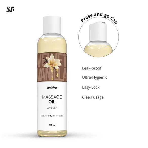Satisfyer - masāžas eļļa ar vaniļas aromātu 250ml