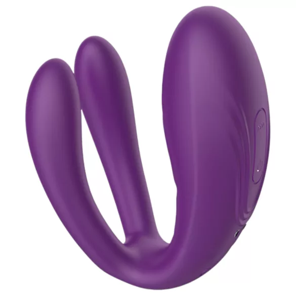 Mrow - pāru vibrators, ūdensizturīgs, 3 motori, uzlādējams, violets