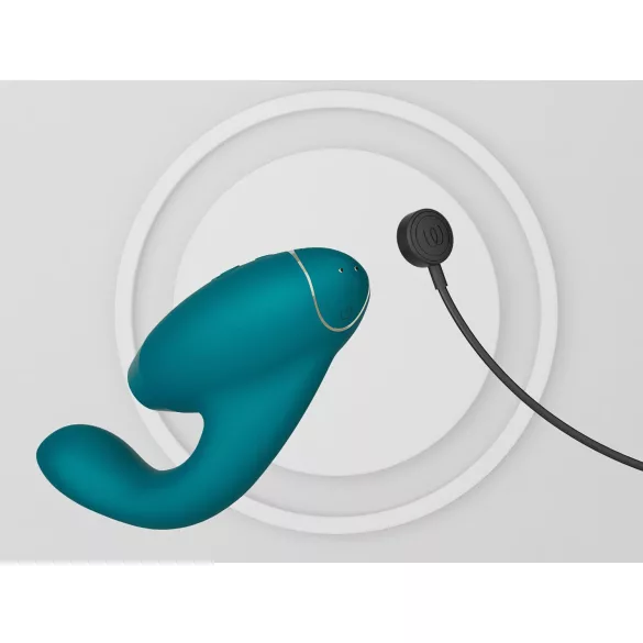 Womanizer DUO 2 - klitorstimulējošs “rabbit” vibrators (petrolkrāsas)