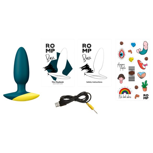 ROMP Bass - anālais vibrators zaļš