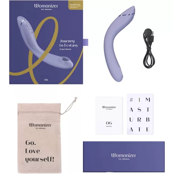 Womanizer OG - akumulators G punkta vibrators un gaisa stimulators violets