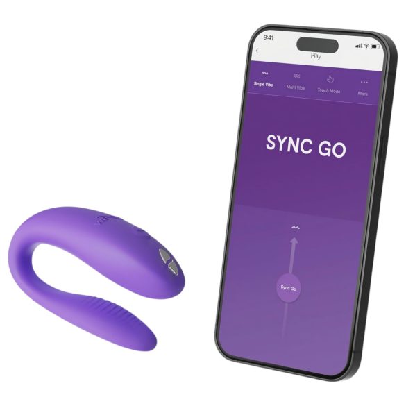 We-Vibe Sync Go - pāra vibrators ar tālvadību, akumulators, violets