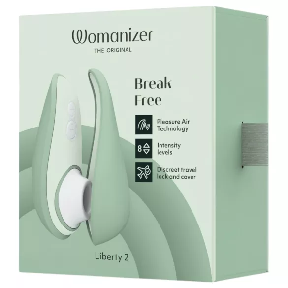 Womanizer Liberty 2 - uzlādējams klitora stimulators ar gaisa vilnīšiem zaļš