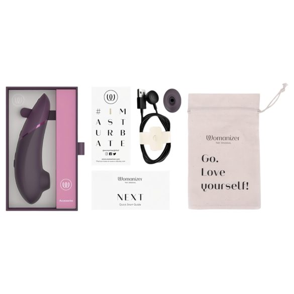Womanizer Next - uzlādējams, gaisa viļņu klitora stimulators (violets)