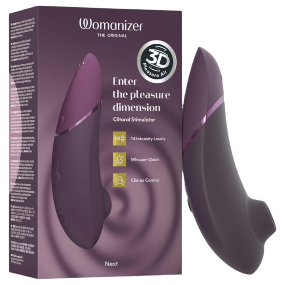 Womanizer Next - uzlādējams, gaisa viļņu klitora stimulators (violets)