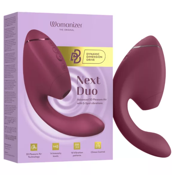 Womanizer Next Duo - 2 vienā G-punkta vibrators (rozā)