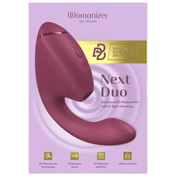 Womanizer Next Duo - 2 vienā G-punkta vibrators (rozā)