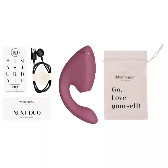 Womanizer Next Duo - 2 vienā G-punkta vibrators (rozā)