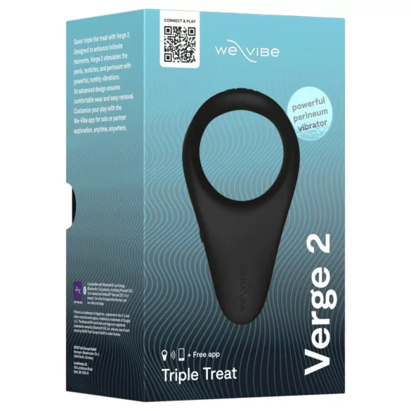 We-Vibe Verge 2 - viedais vibrējošais erekcijas gredzens melns