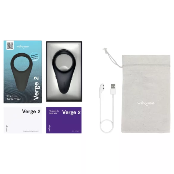 We-Vibe Verge 2 - viedais vibrējošais erekcijas gredzens melns