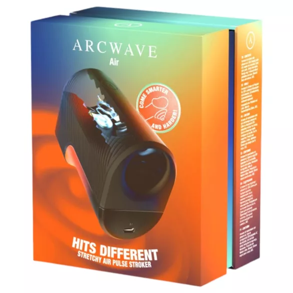 Arcwave Air - gaisa viļņu, izstiepjams akumulatora masturbators (melns)