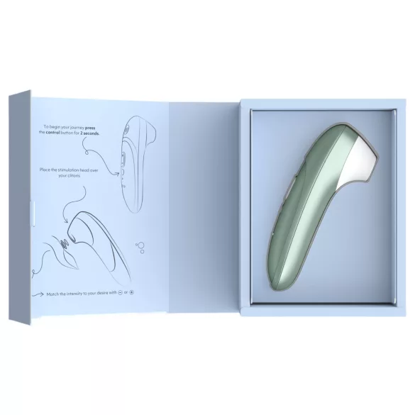 Womanizer Pro - gaisa viļņu klitora stimulators (zaļš)
