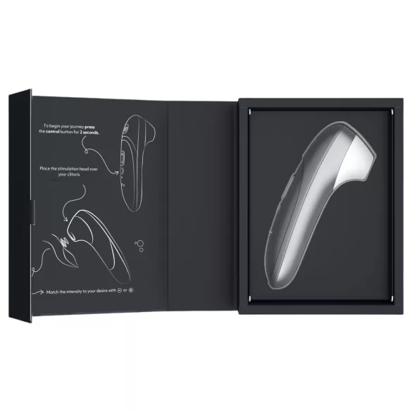 Womanizer Pro - gaisa viļņu klitora stimulators (pelēks)
