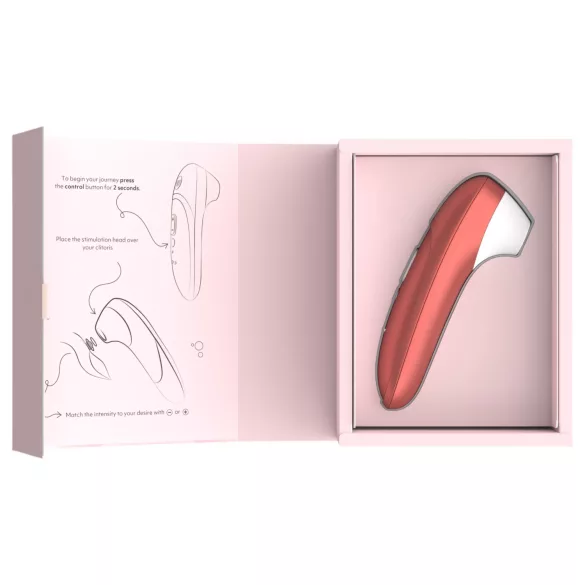 Womanizer Pro - gaisa viļņu klitora stimulators (sarkans)