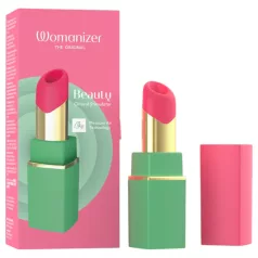   Womanizer Beauty - lūpukrāsas formas gaisa viļņu klitora stimulator(s) (zaļš)
