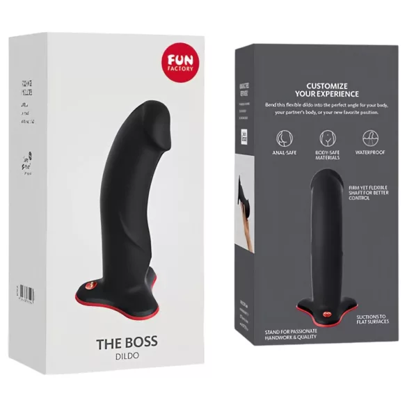 Fun Factory The Boss Stub - dildo ar piesūcekni (melns)