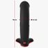 Fun Factory The Boss Stub – ar piesūcekni, melns dildo