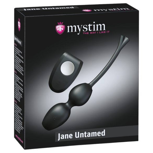 Mystim Jane Untamed - vibrējošās geišas bumbiņas duets melnas
